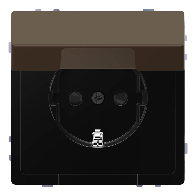 Розетка Schneider Electric Merten D-Life 16A с/з и крышкой MTN2310-6052