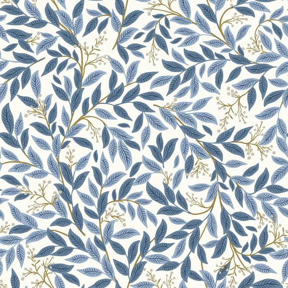 Обои York RF7461 Willowberry Blue & White
