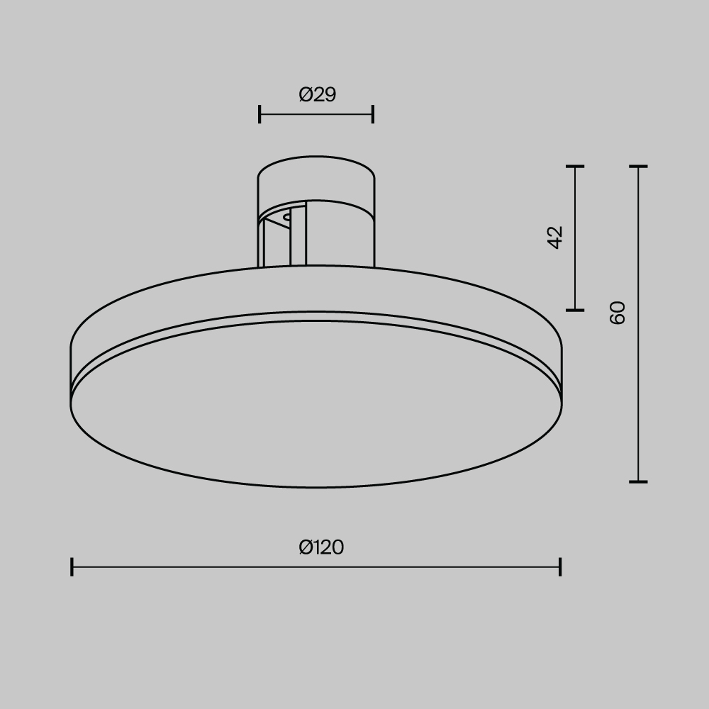 Трековый магнитный светильник Maytoni Plato TR152-1-7W4K-PT