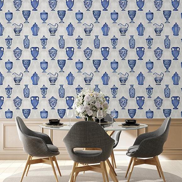 Обои Coordonne 9300020N Porcelaine Cobalt