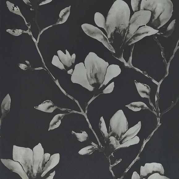 Обои Harlequin 112602 Lotus Onyx/Silver
