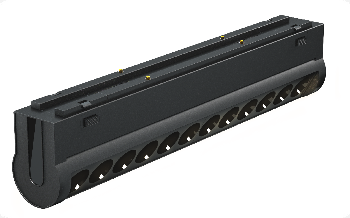Трековый магнитный светильник iLedex Vision 4825-041-L209-12W-36DG-3000K-BK