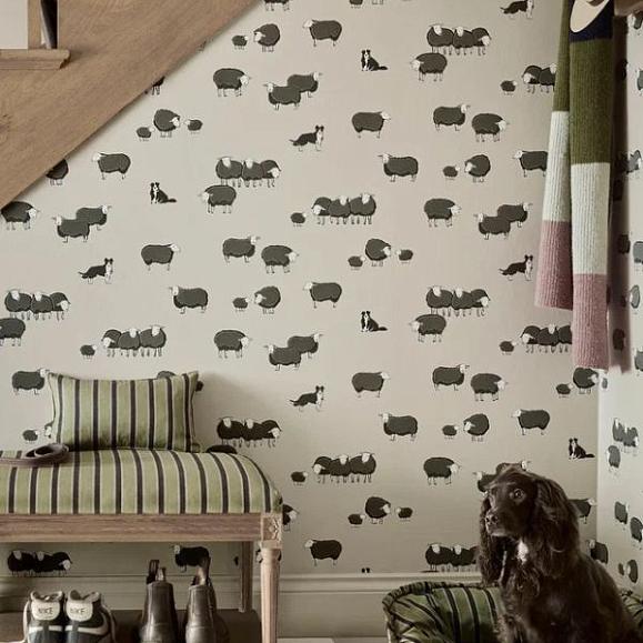 Обои Little Greene 0231NISLAKE Slaked Lime - Dark