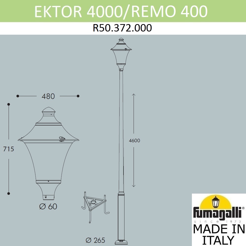 Парковый светильник Fumagalli Remo R50.372.000.AXH27