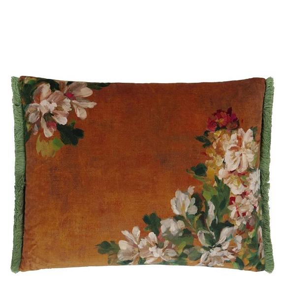 Подушка CCDG1462, Fleurs D Artistes Velours, Terracotta, Designers Guild 60 x 45см