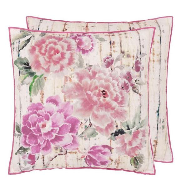 Подушка CCDG1394, Kyoto Flower, Coral, Designers Guild 50 x 50см