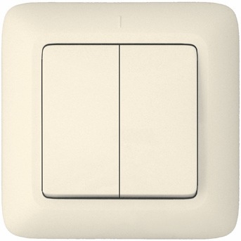 Выключатель 2-клавишный Schneider Electric Прима S56-043-B