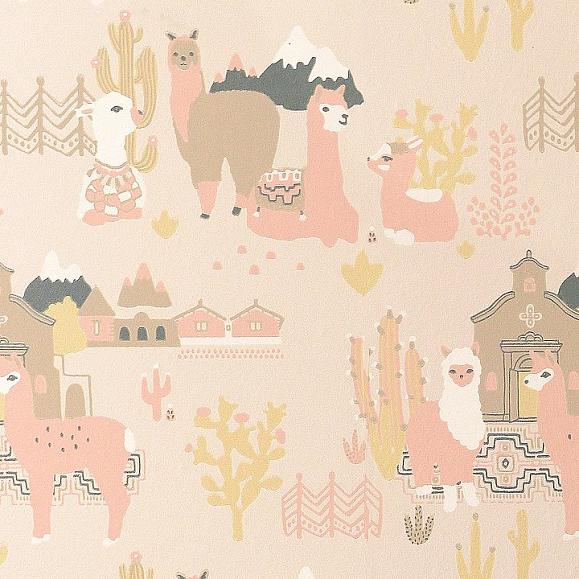 Обои Majvillan 143-03 Lama Village Light Sunny Pink