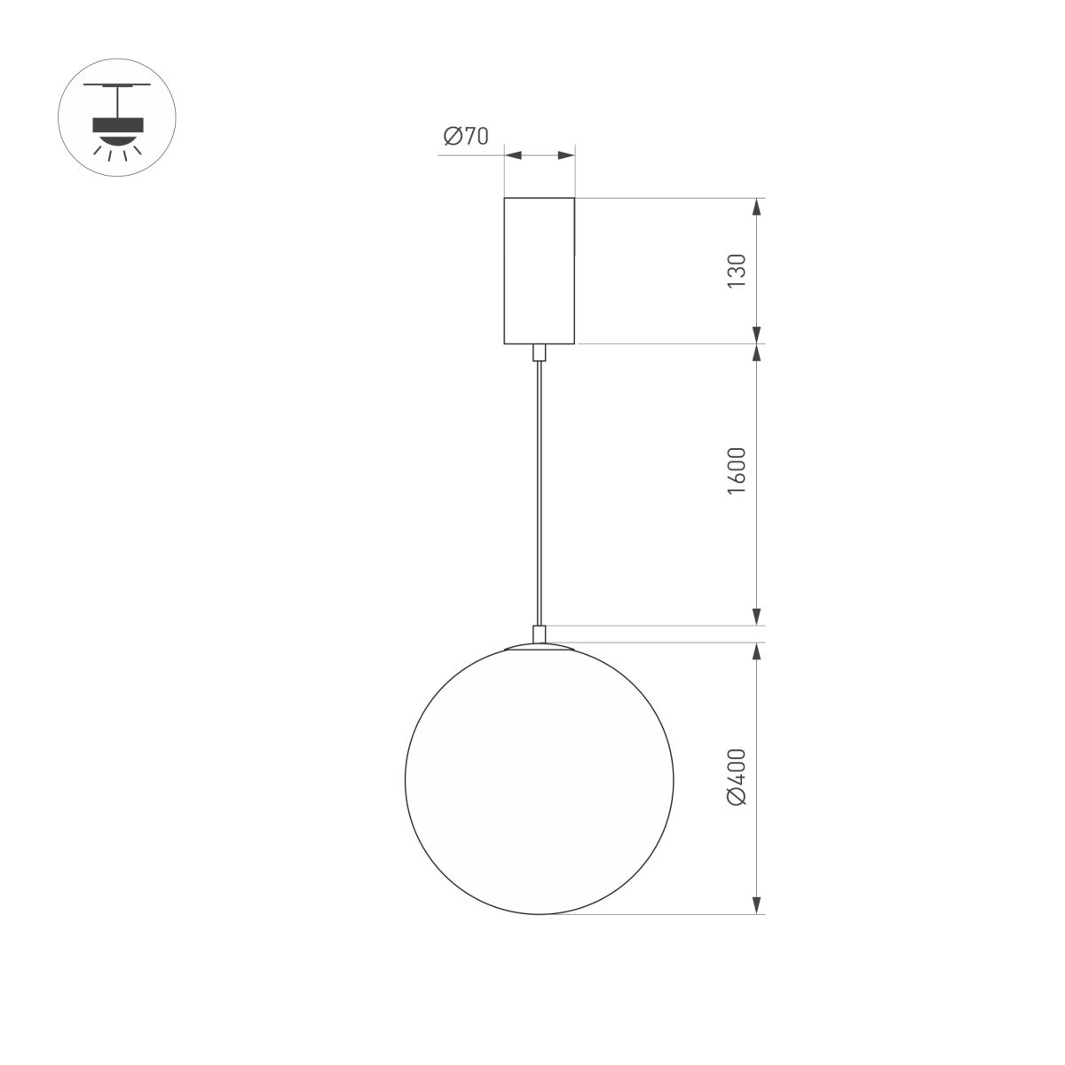 Подвесной светильник Arlight SP-SILKA-HANG-R400-12W Warm2700 (WH, 330 deg, 230V) (IP20, Натуральный шелк) 056880