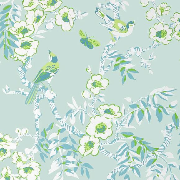Обои Thibaut T20843 Yukio Spa Blue