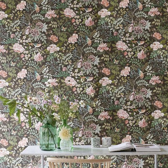 Обои Designers Guild PDG1146/08 Porcelaine de Chine Chocolate