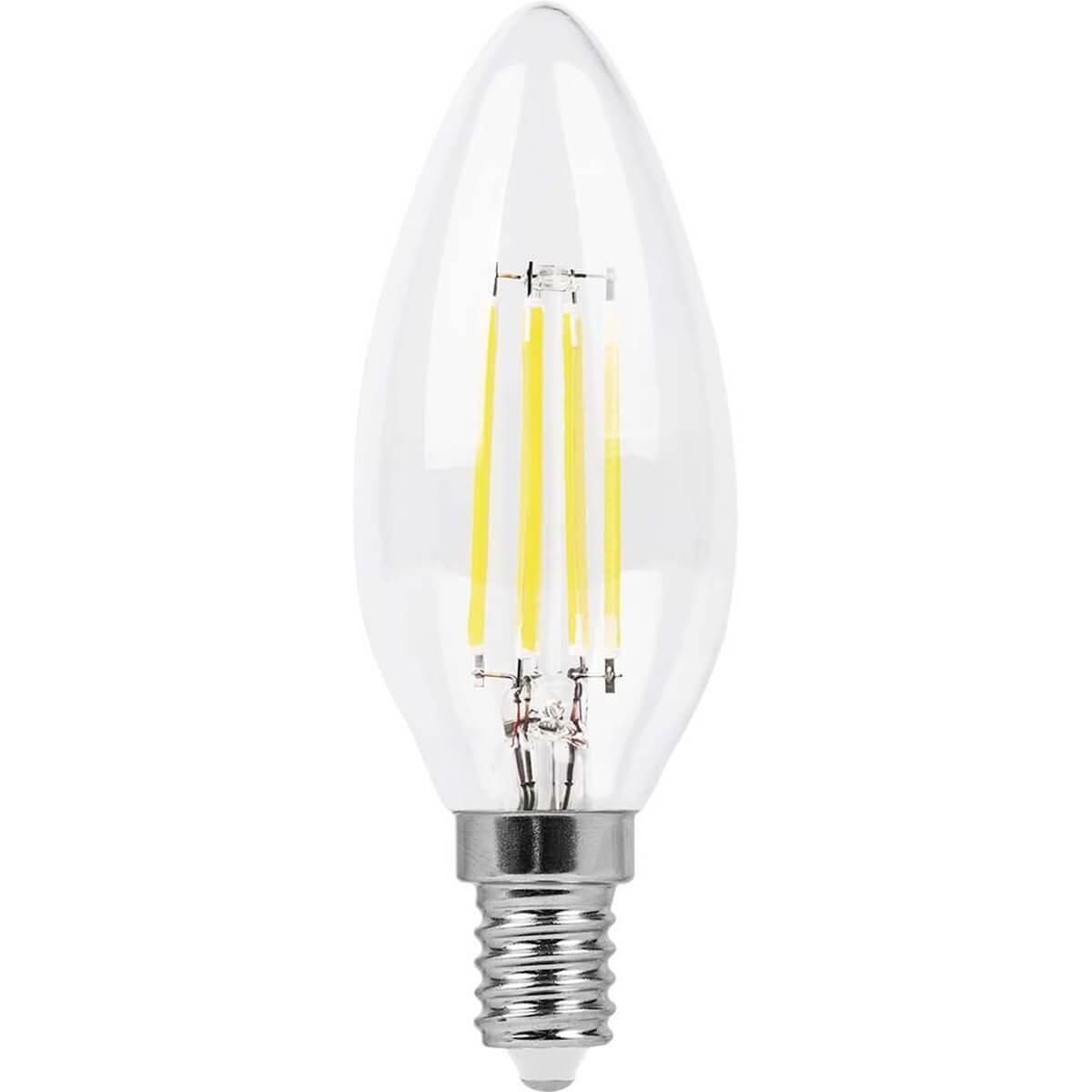 Лампа светодиодная филаментная Feron E14 7W 2700K Шар Прозрачная LB-52 25874