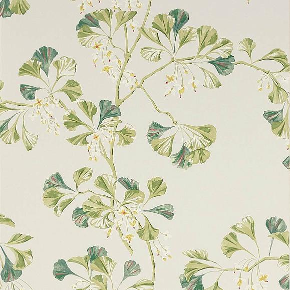 Обои Colefax and Fowler W7004-03 Greenacre Leaf Green