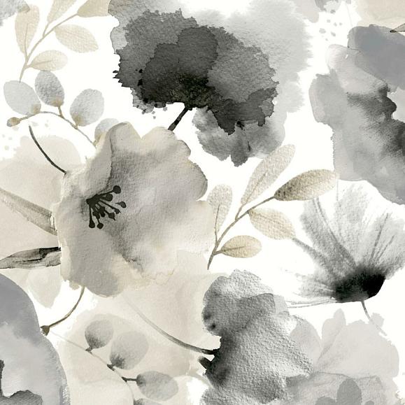 Обои York BL1771 Watercolor Bouquet Charcoal