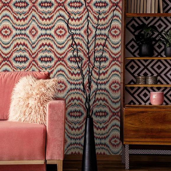 Панно Mind the gap WP20383 Psychedelic Blue/Red/Taupe