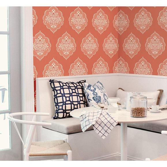 Обои York DM4981 Signet Medallion Damask Coral