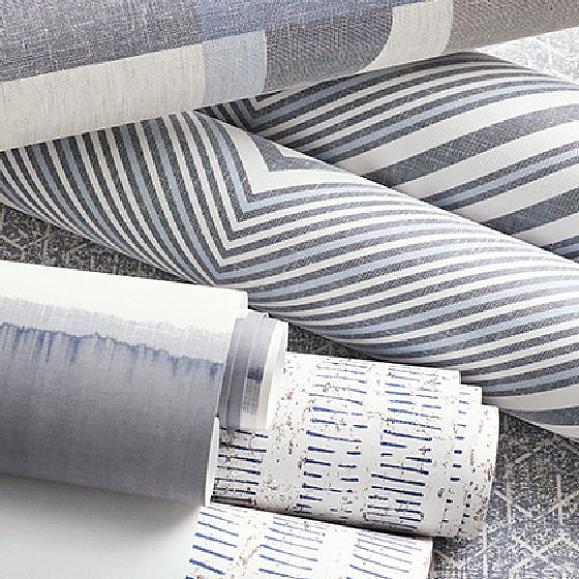 Обои Thibaut T12852 Mizu Stripe Slate Blue