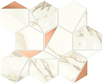 ATLAS CONCORDE MARVEL SHINE Calacatta Imperiale Gold Hex Shiny