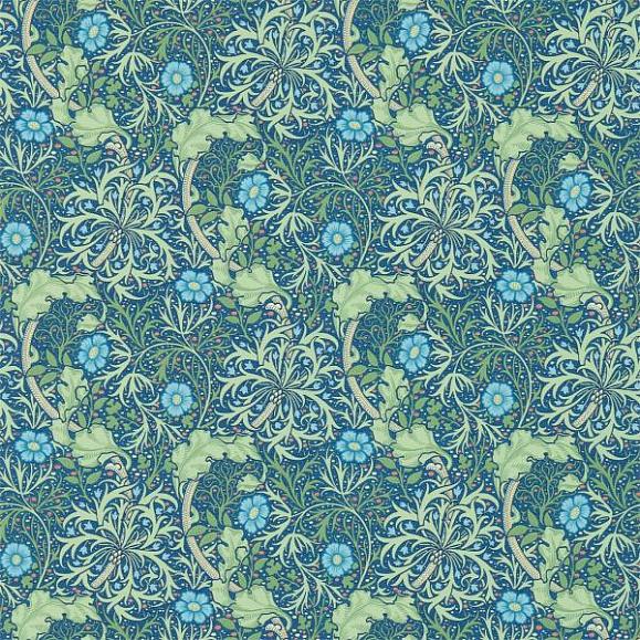 обои Morris 216865 Morris Seaweed Cobalt/Thyme