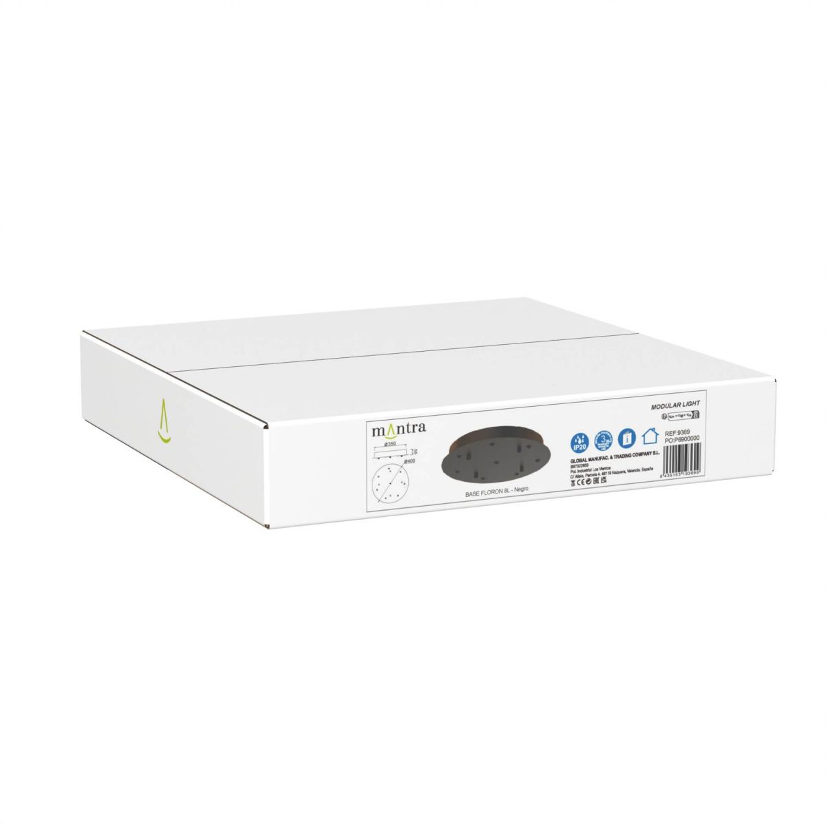 Основание потолочное 8L Mantra Modular Light Florones 9369