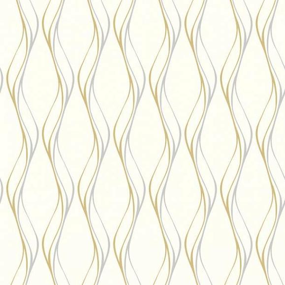 Обои Jaima Brown DB11405 Muse Oyster Nickel & Gold