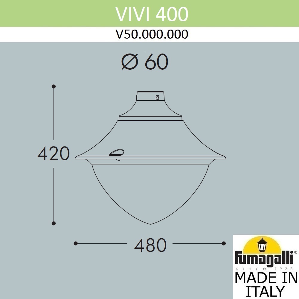 Уличный светильник Fumagalli Vivi V50.000.000.LXD6L