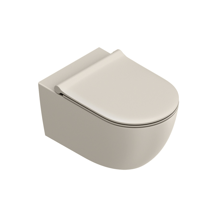Catalano Sfera Унитаз подвесной 55x35см, безободковый, смыв Tornado, покрытие Twinglaze+, цвет: Sabbia Satinato
