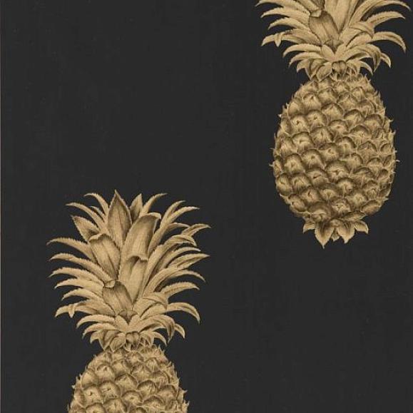 Обои Sanderson 216326 Pineapple Royale Graphite/Gold