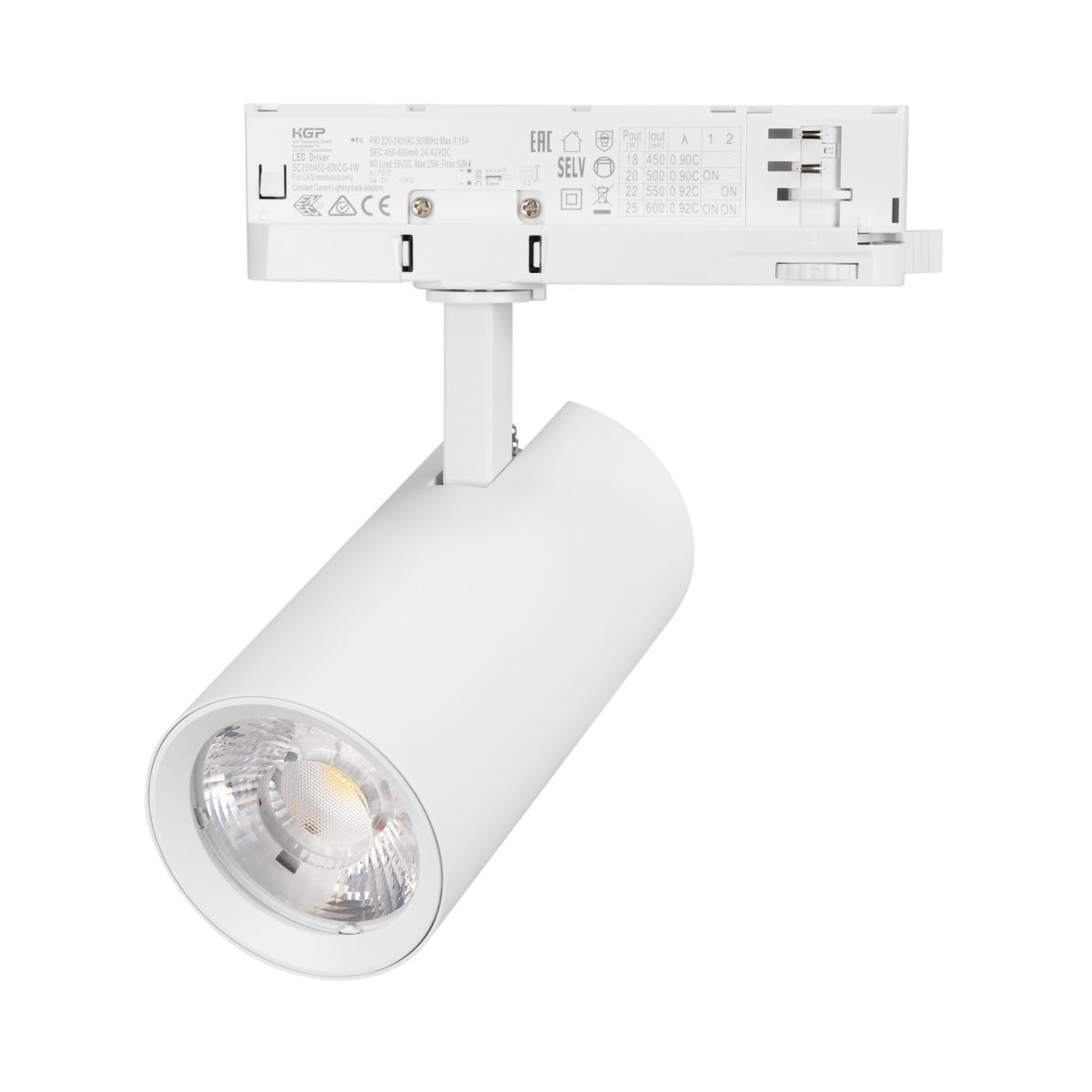Трековый трехфазный светильник Arlight LGD-GERA-4TR-R74-20W Cool SP7500-Fish (Белый, 36 deg, 230V) (IP20 Металл) 059958
