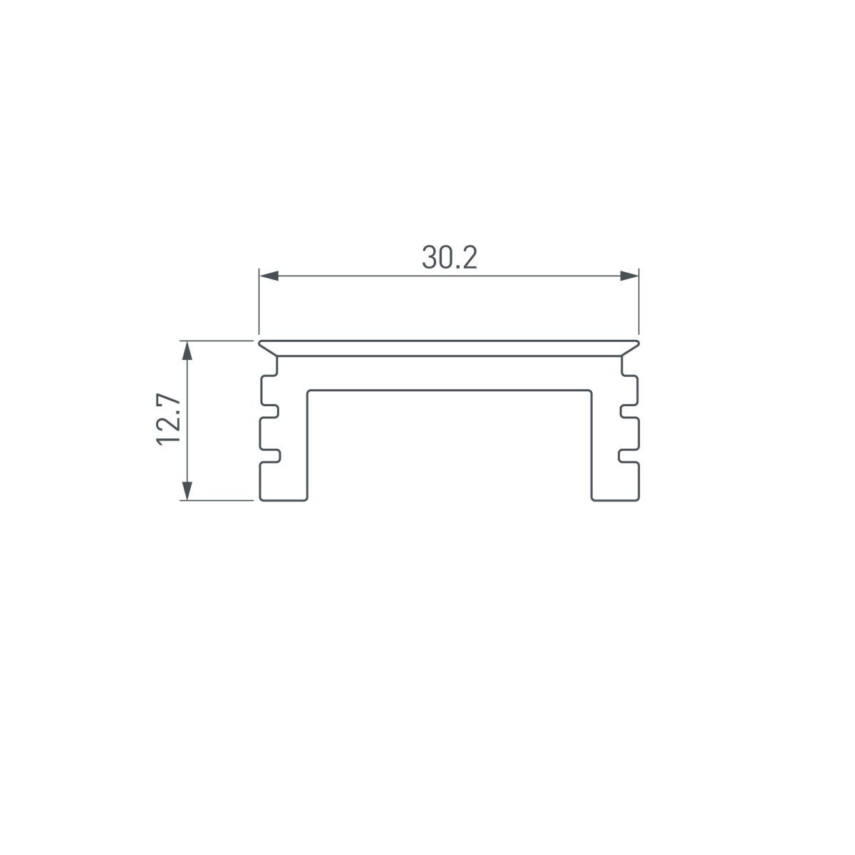 Экран Arlight LINE-3535-BENT-SIDE-2M OPAL BLACK (Силикон) 066910