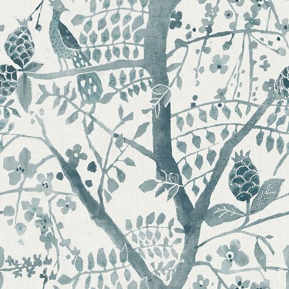Обои York BO6632 Peacock Block Print Teal