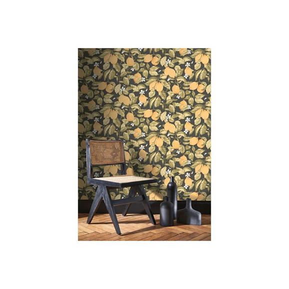 Обои Casadeco 200272727 Lemon Tree Jaune citron / ardoise