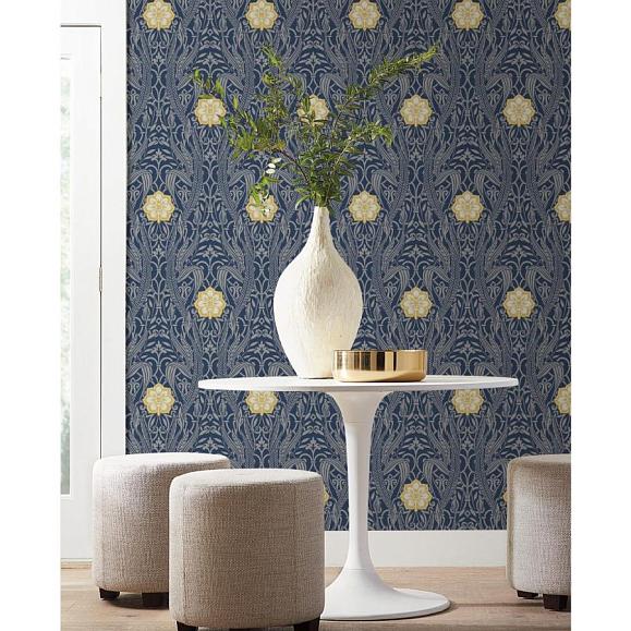 Обои York DM4994 Gatsby Damask Navy