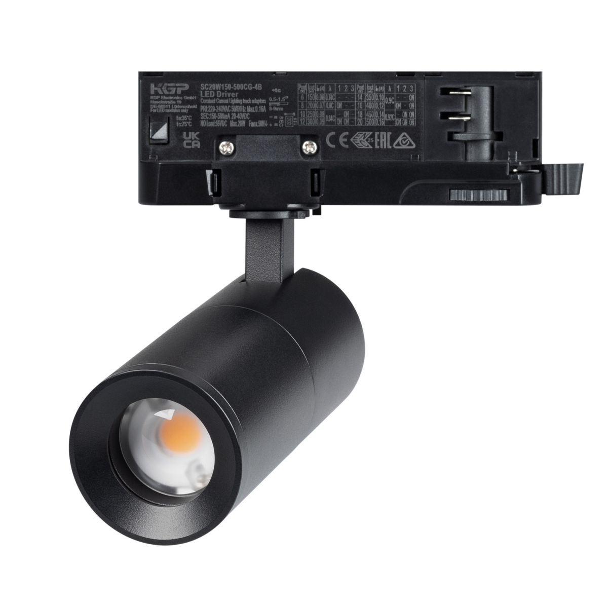 Трековый трехфазный светильник Arlight LGD-ARTEMIS-TRACK-4TR-R55-12W Warm2700 (BK, 8-80 deg, 230V, TRIAC) (IP20 Металл) 053082