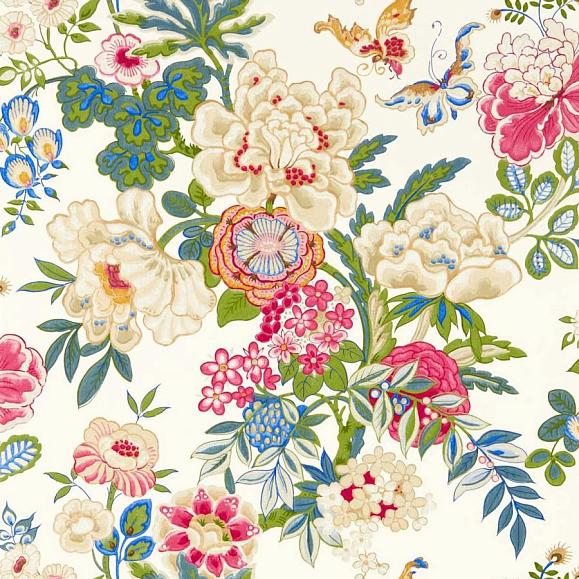 Обои Sanderson DWAW217121 Lotus Pink Emperor Peony