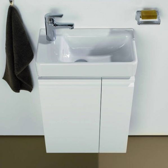 Laufen Pro База с раковиной, 47х27,5х60,5 см., подвесная sx, полки справа, 1 дверка, цвет: белый глянцевый
