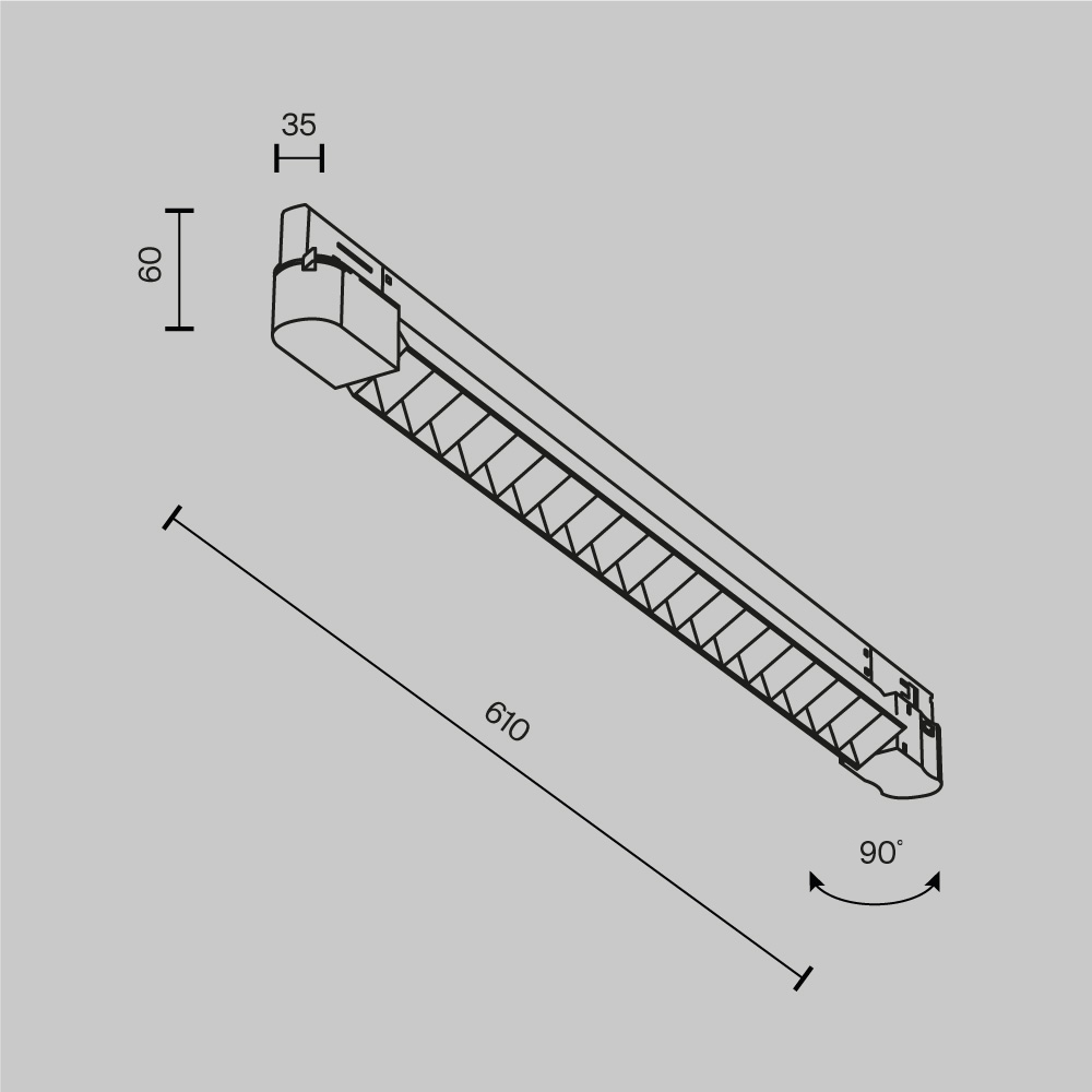 Трековый трехфазный светильник Maytoni Technical Points TR195-3-20W4K-M-W(N)