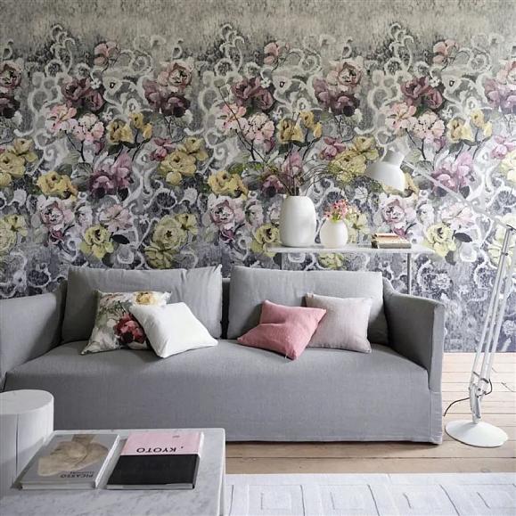 Панно Designers Guild PDG1153/04 Tapestry Flower Platinum