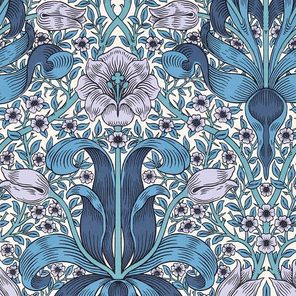 Обои Morris 217338 Spring Thicket Indigo/Lilac