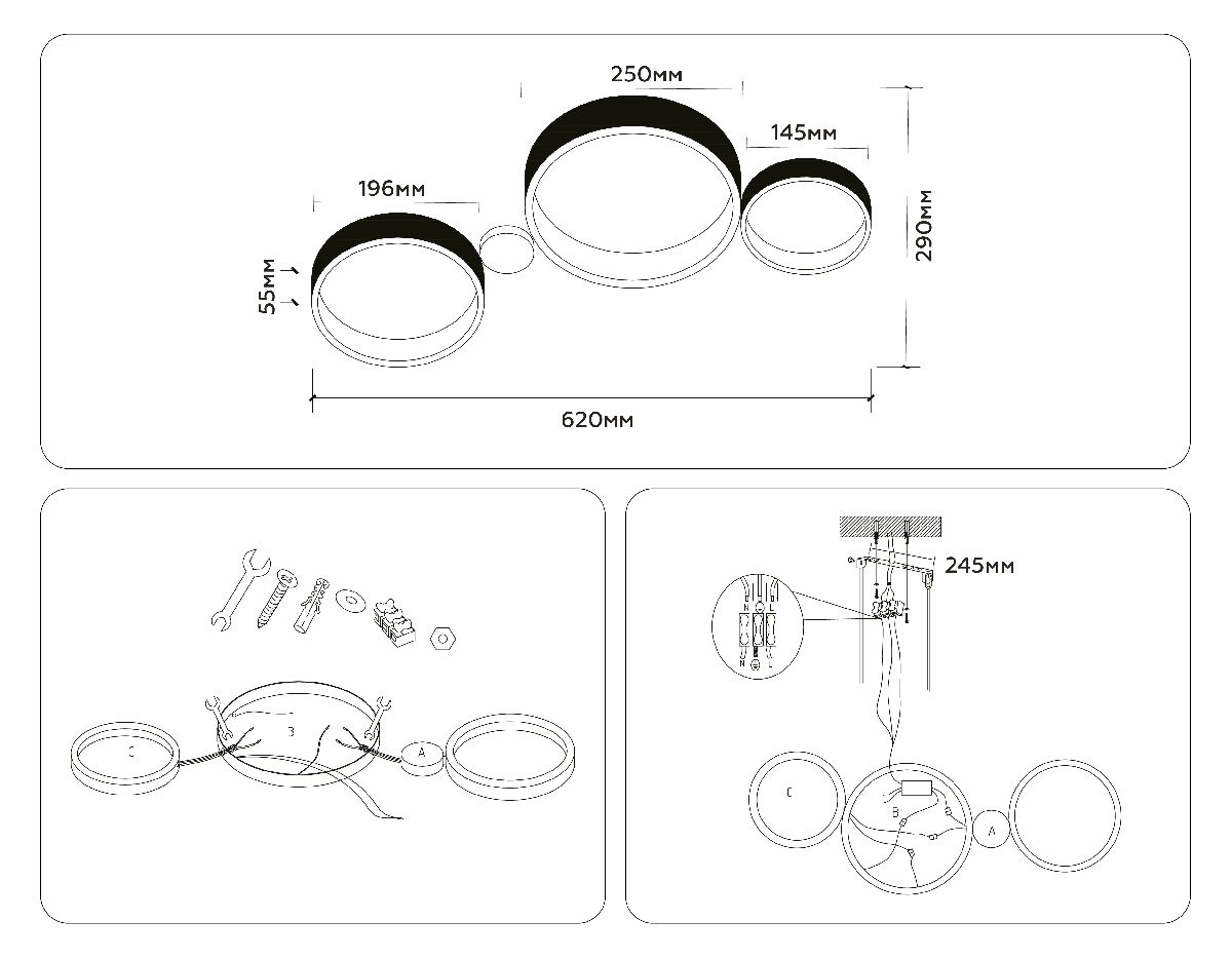 Потолочная люстра Ambrella Light Comfort LineTech FL4814
