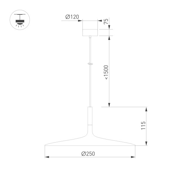 Подвесной светильник Arlight SP-Fiore-R250-8W Day4000 035998