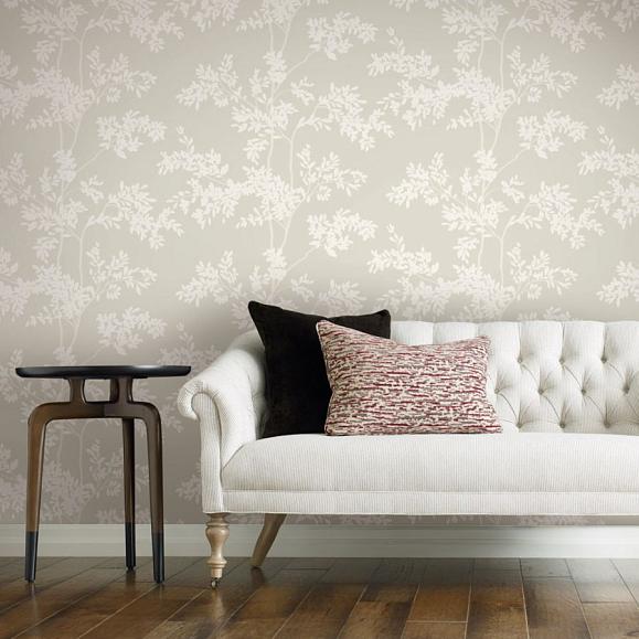 Обои York BL1805 Lunaria Silhouette Lt. Taupe/White