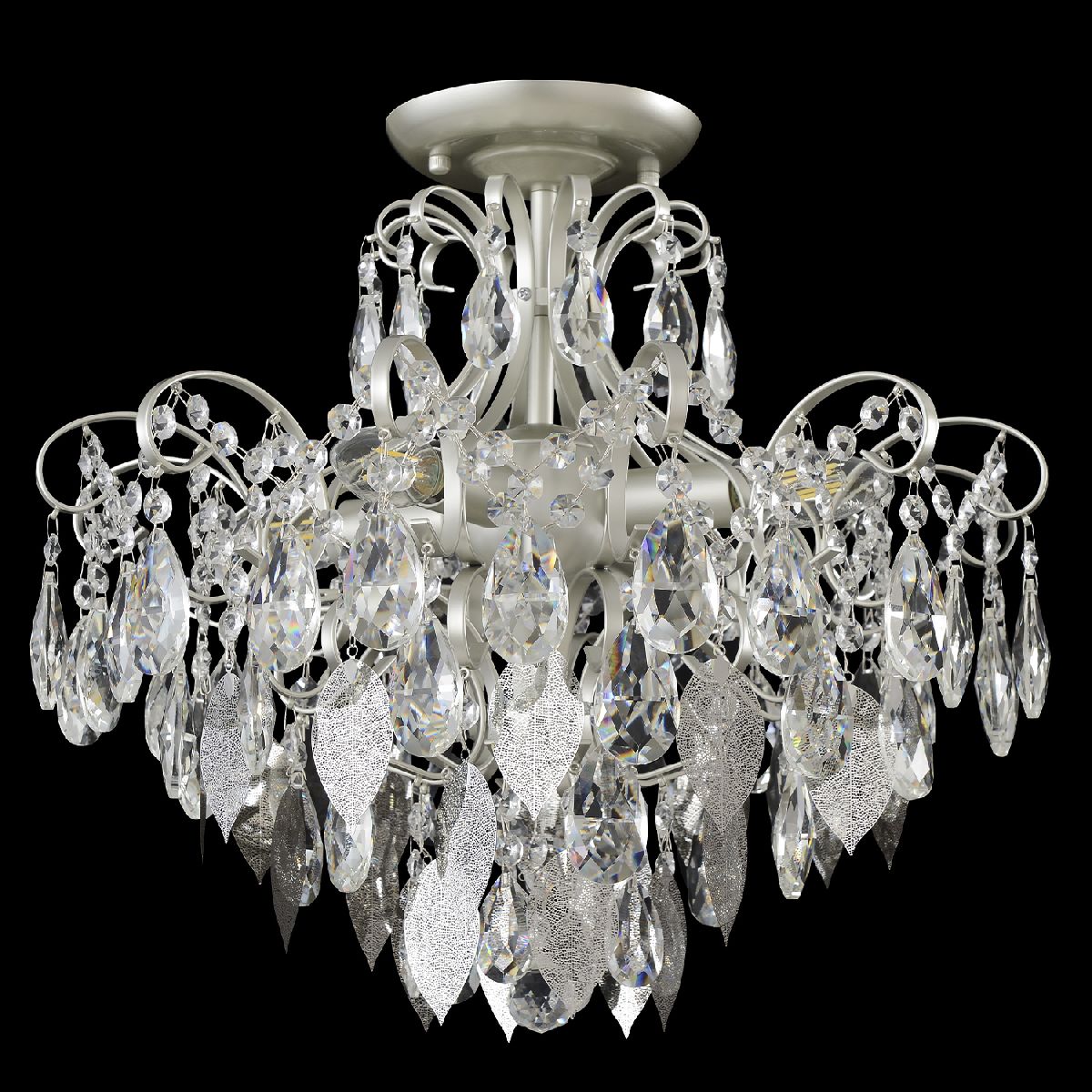 Потолочный светильник Crystal Lux ESMIRALDA PL4 SILVER