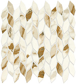 ATLAS CONCORDE MARVEL SHINE Calacatta Imperiale Mosaico Twist Silk
