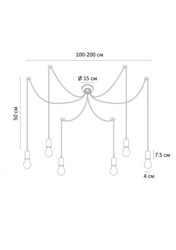 Подвесная люстра ARTE Lamp A4322SP-6BK