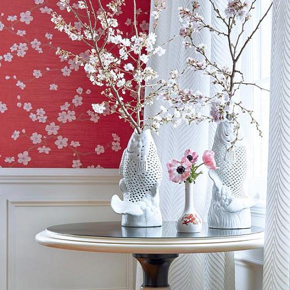 Обои Thibaut T75513 Sakura Red