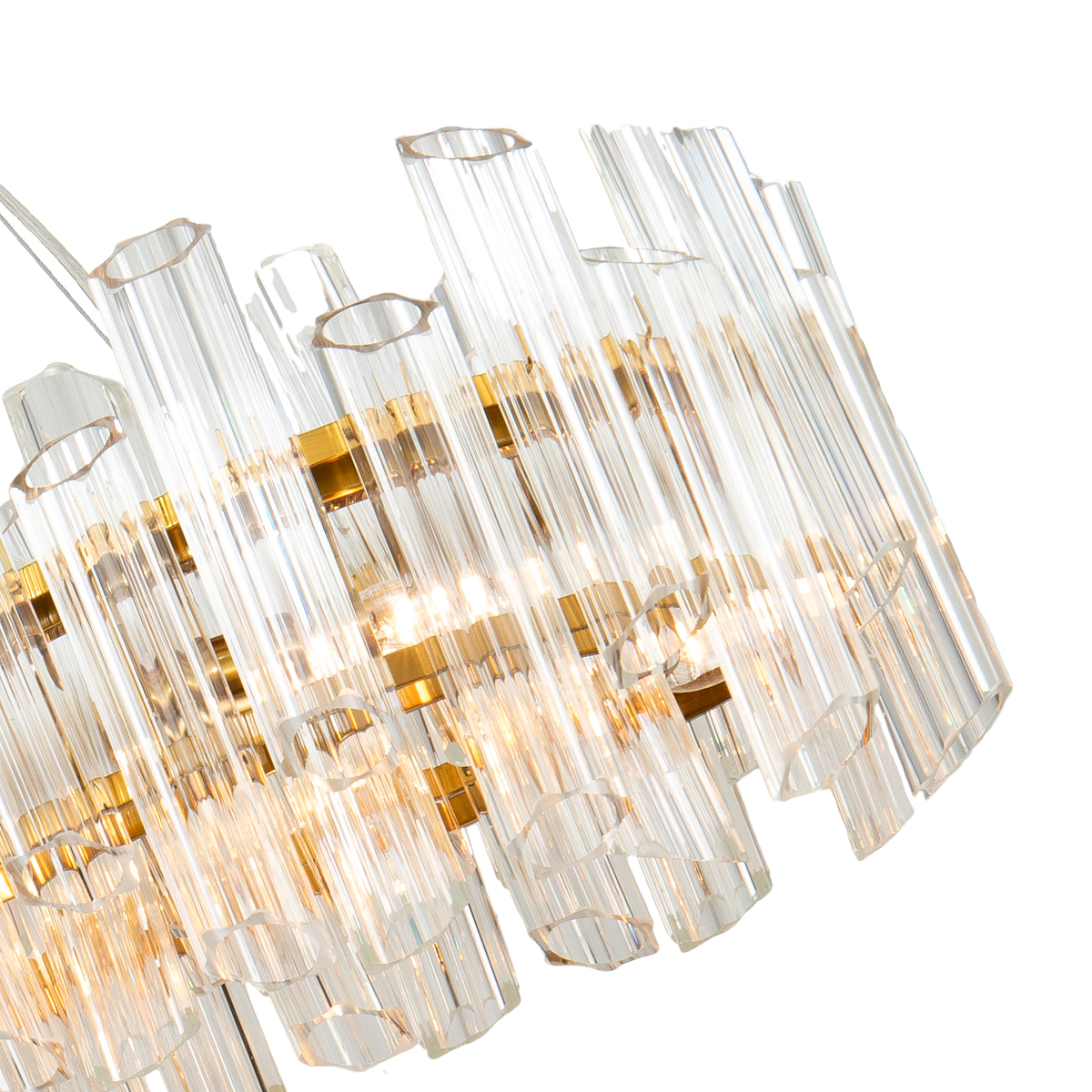 Подвесная люстра DeLight Collection Vittoria KG0769P-12L clear/ brass