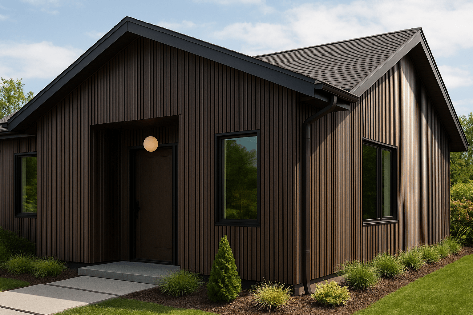 Фасадная реечная панель ДПК Holzhof Эко / Eco 219*24*3000мм, Венге