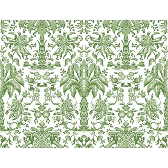 Обои York DM5011 Palmetto Palm Damask Green