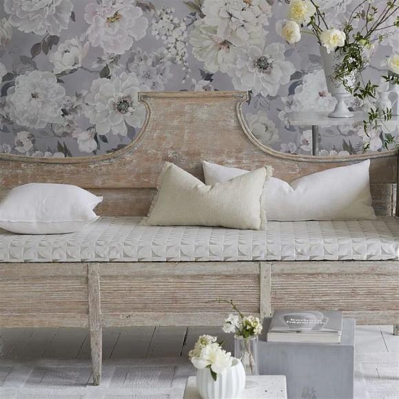 Панно Designers Guild PDG1172/02 Fleur Blanche Platinum